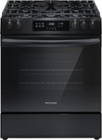 Frigidaire - 5.1 Cu. Ft Freestanding Gas Range with Quick Boil - Black - Front_Zoom