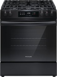 Frigidaire 5.1 Cu. Ft Freestanding Gas Range with Quick Boil - Black - Front_Zoom