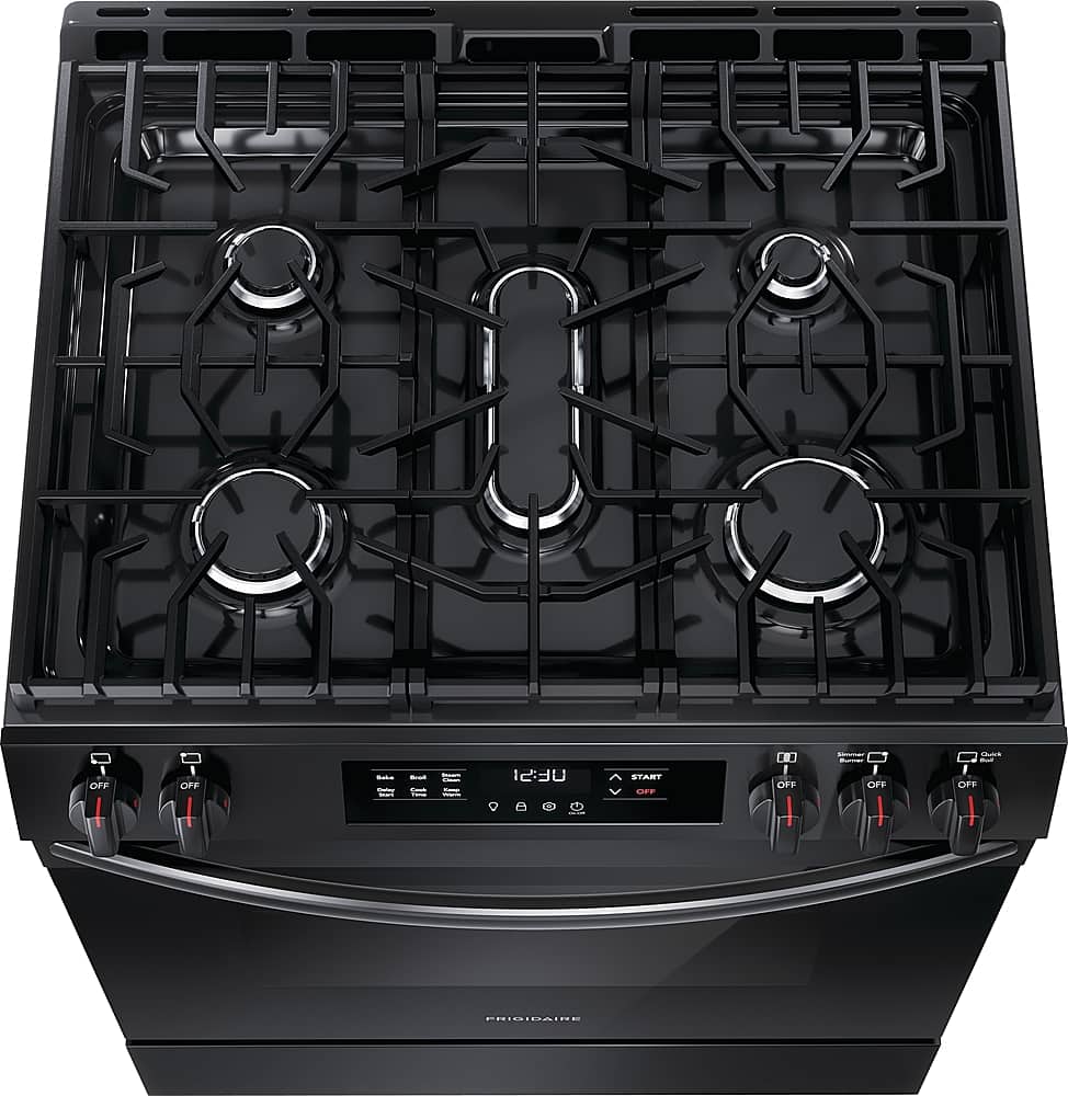 Alt View 11. Frigidaire - 5.1 Cu. Ft Freestanding Gas Range with Quick Boil - Black.
