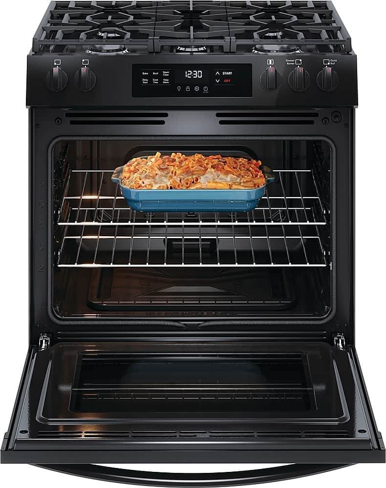 Alt View 2. Frigidaire - 5.1 Cu. Ft Freestanding Gas Range with Quick Boil - Black.