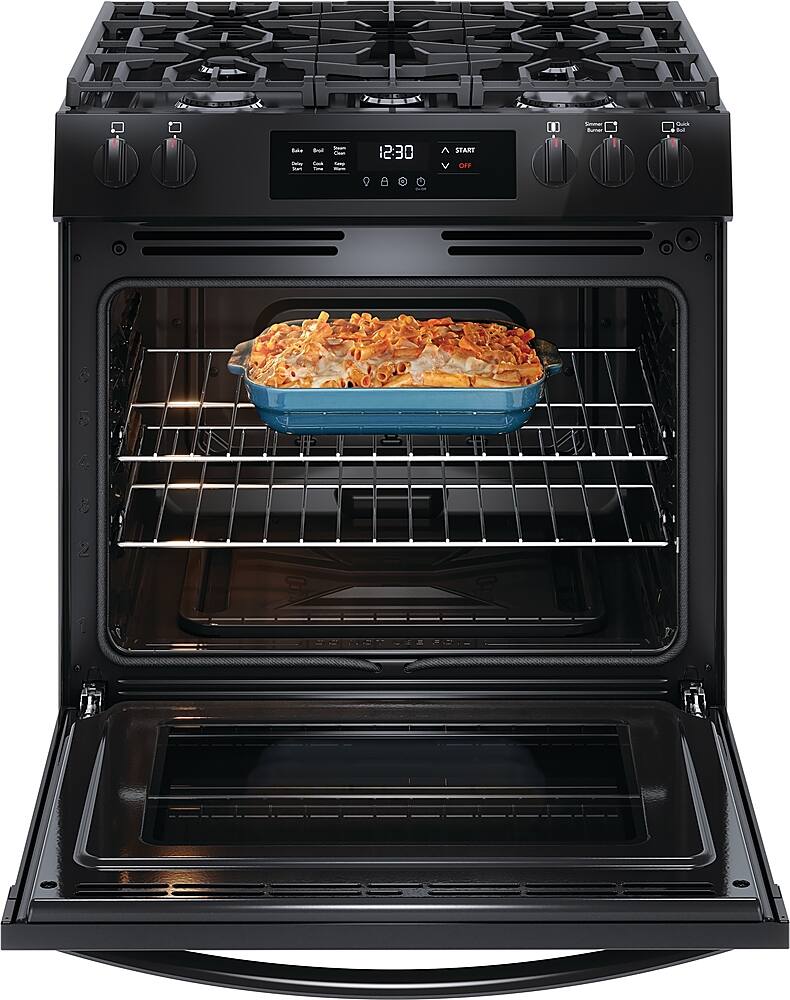 Alt View 2. Frigidaire - 5.1 Cu. Ft Freestanding Gas Range with Quick Boil - Black.