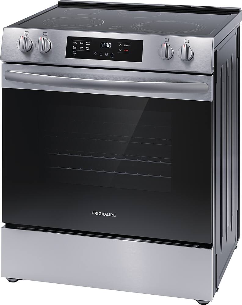 Angle. Frigidaire - 5.3 Cu. Ft. Freestanding Electric Range - Stainless Steel.