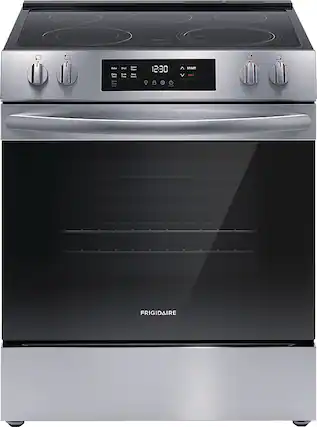 Front. Frigidaire - 5.3 Cu. Ft. Freestanding Electric Range - Stainless Steel.