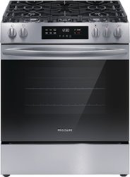 Frigidaire 5.1 Cu. Ft Freestanding Gas Range with Quick Boil - Stainless steel - Front_Zoom
