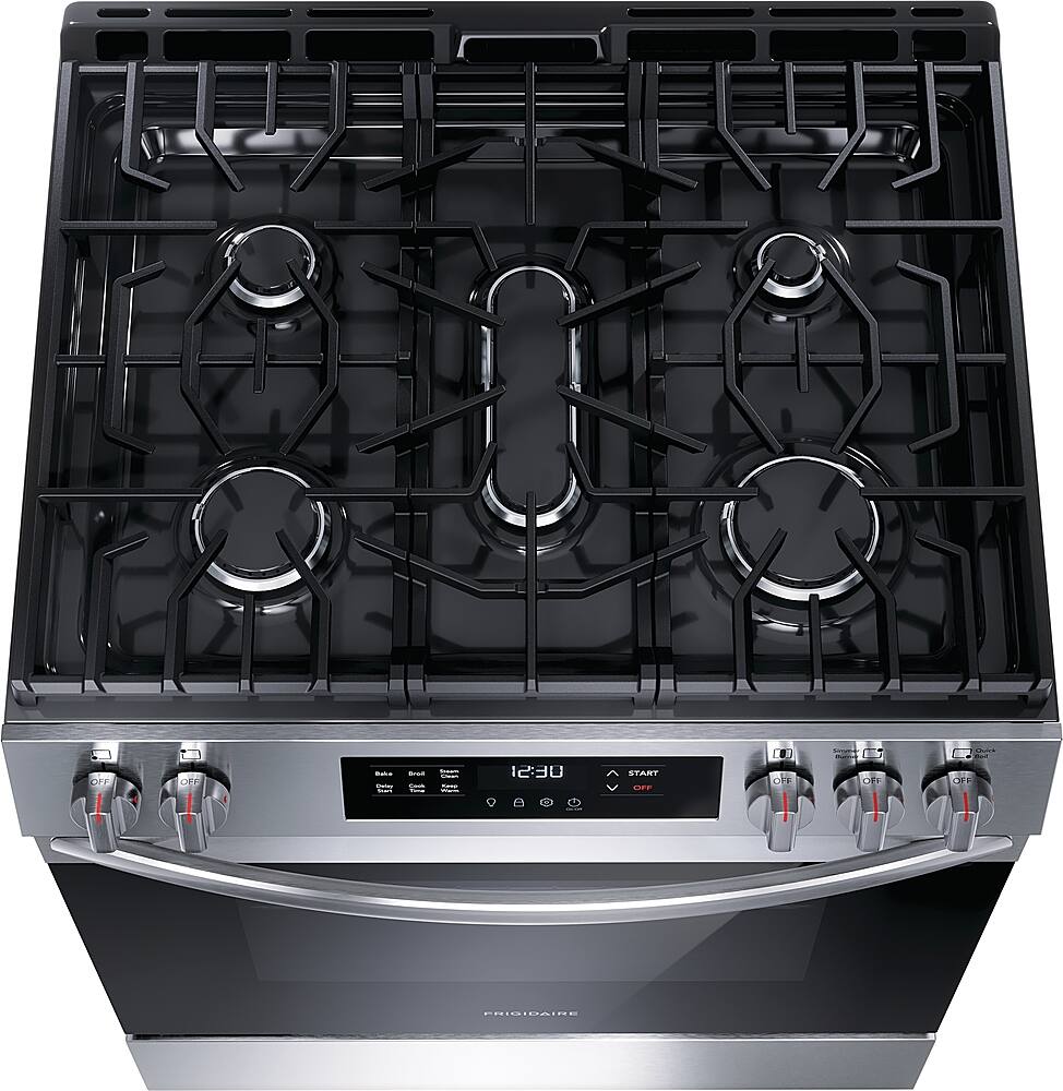 Alt View 11. Frigidaire - 5.1 Cu. Ft Freestanding Gas Range with Quick Boil - Stainless Steel.