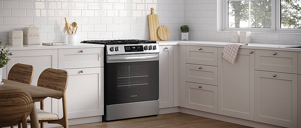 Alt View 12. Frigidaire - 5.1 Cu. Ft Freestanding Gas Range with Quick Boil - Stainless Steel.