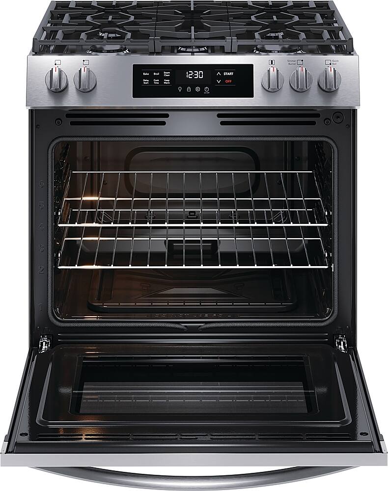 Alt View 2. Frigidaire - 5.1 Cu. Ft Freestanding Gas Range with Quick Boil - Stainless Steel.