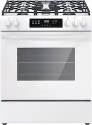 Frigidaire - 5.1 Cu. Ft. Freestanding Gas Range with Quick Boil Burner - White - Front_Zoom