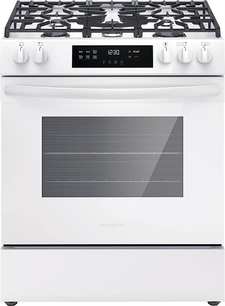 Frigidaire - 5.1 Cu. Ft. Freestanding Gas Range with Quick Boil Burner - White