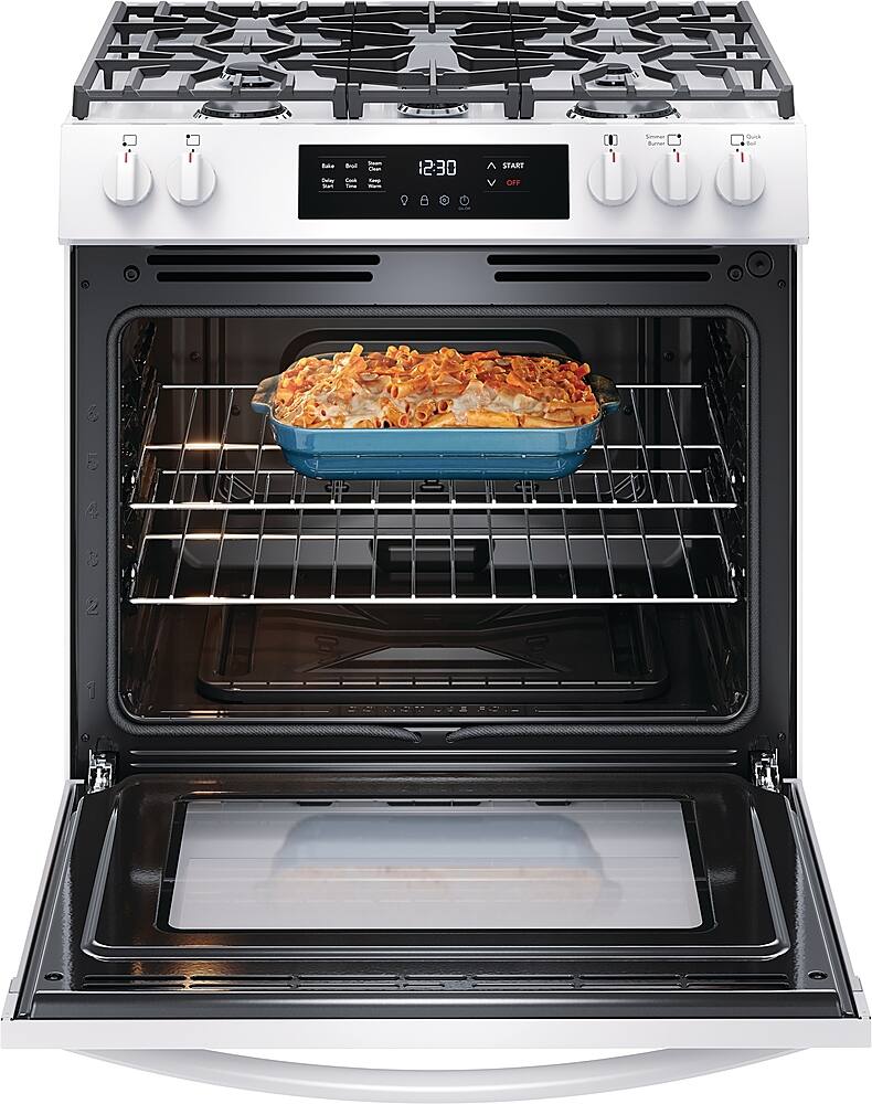 Alt View 2. Frigidaire - 5.1 Cu. Ft Freestanding Gas Range with Quick Boil - White.