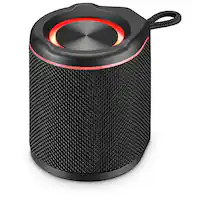 iLive - Light Up Wireless Waterproof Fabric Speaker - Black - Front_Zoom