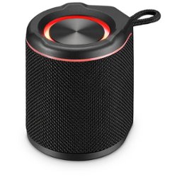 iLive - Light Up Wireless Waterproof Fabric Speaker - Black - Front_Zoom