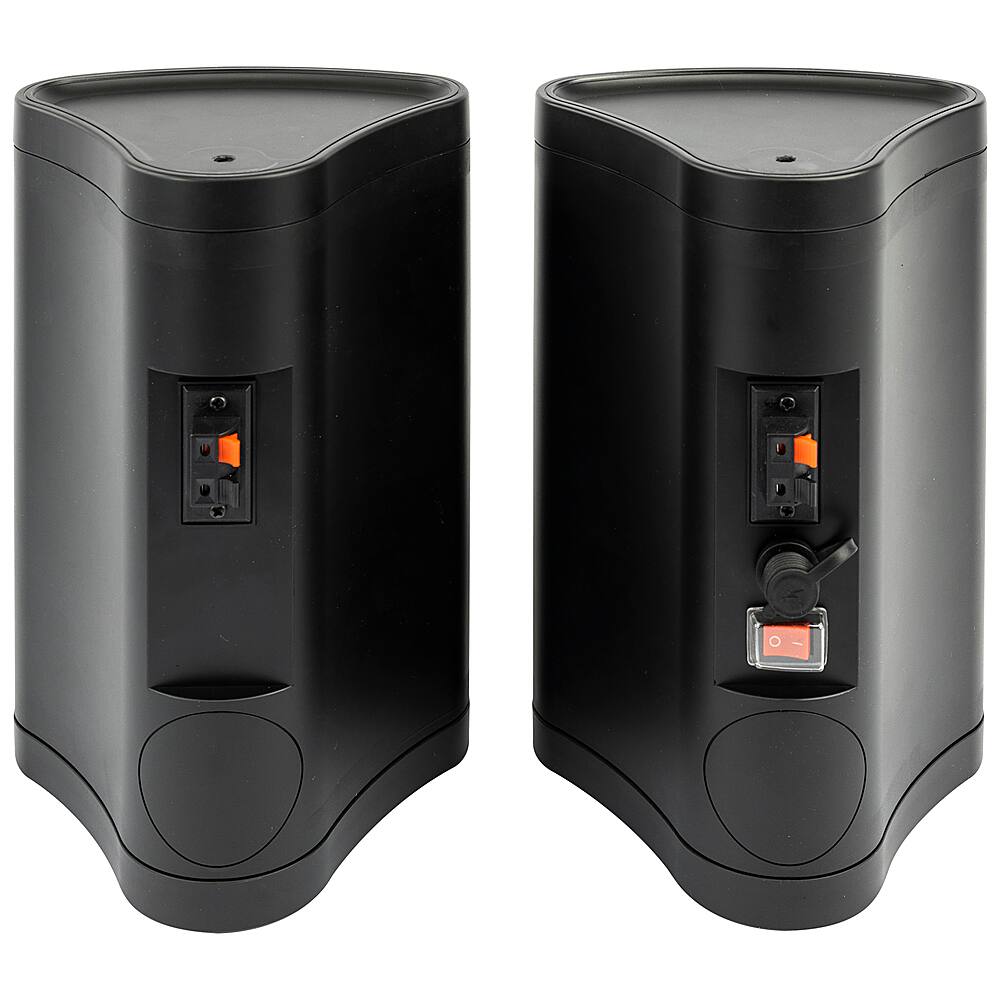 Back. iLive - Patio+ Bluetooth Indoor/Outdoor Water-Resistant Speakers (Pair) - Black.