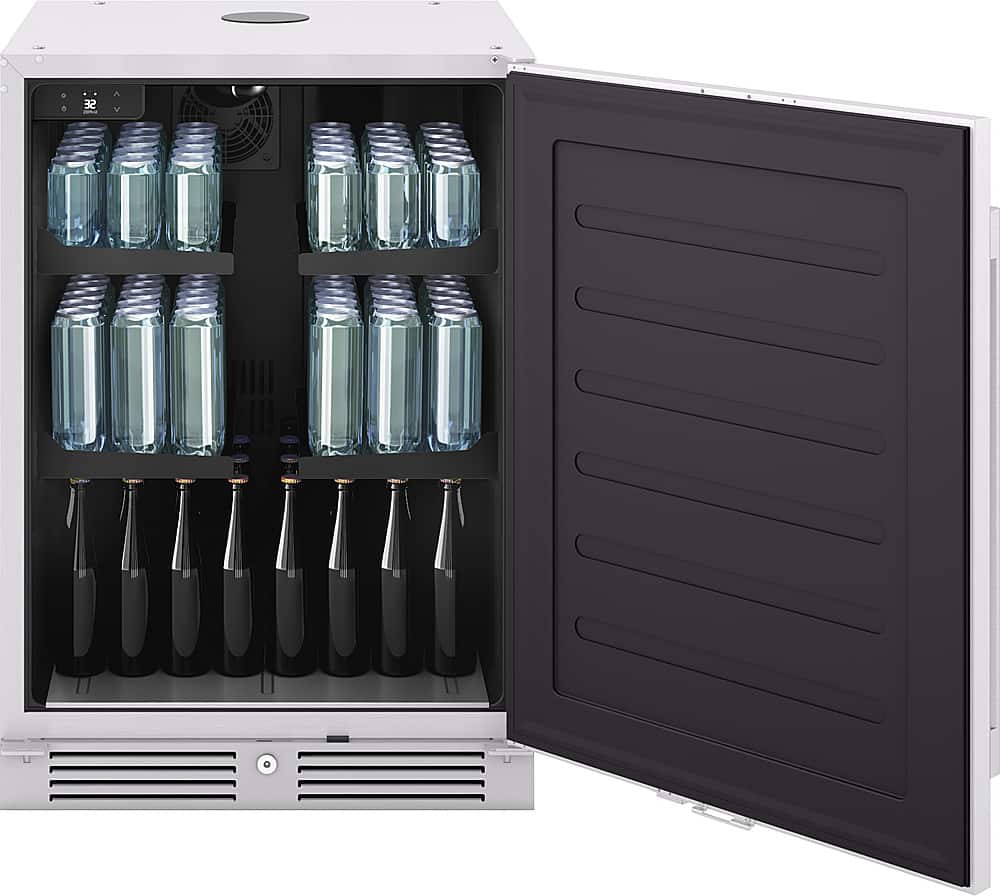 Alt View 21. Zephyr - Presrv 5.6 cu. ft. Convertible Outdoor Beer Kegerator with 107-Can Beverage Storage - Stainless Steel.