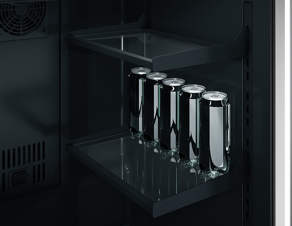 Alt View 22. Zephyr - Presrv 5.6 cu. ft. Convertible Outdoor Beer Kegerator with 107-Can Beverage Storage - Stainless Steel.