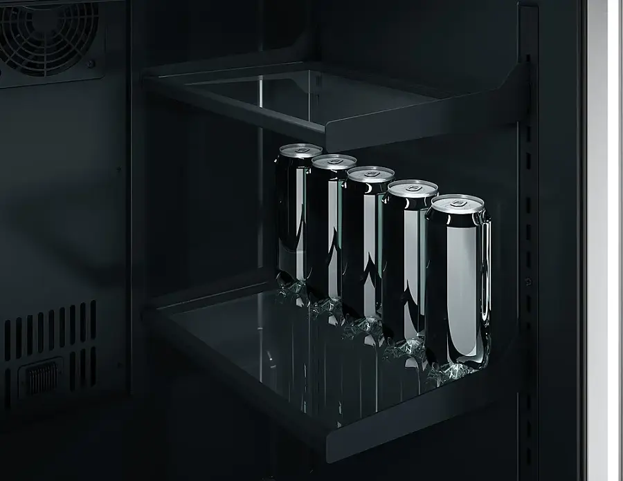Alt View 22. Zephyr - Presrv 5.6 cu. ft. Convertible Outdoor Beer Kegerator with 107-Can Beverage Storage - Stainless Steel.