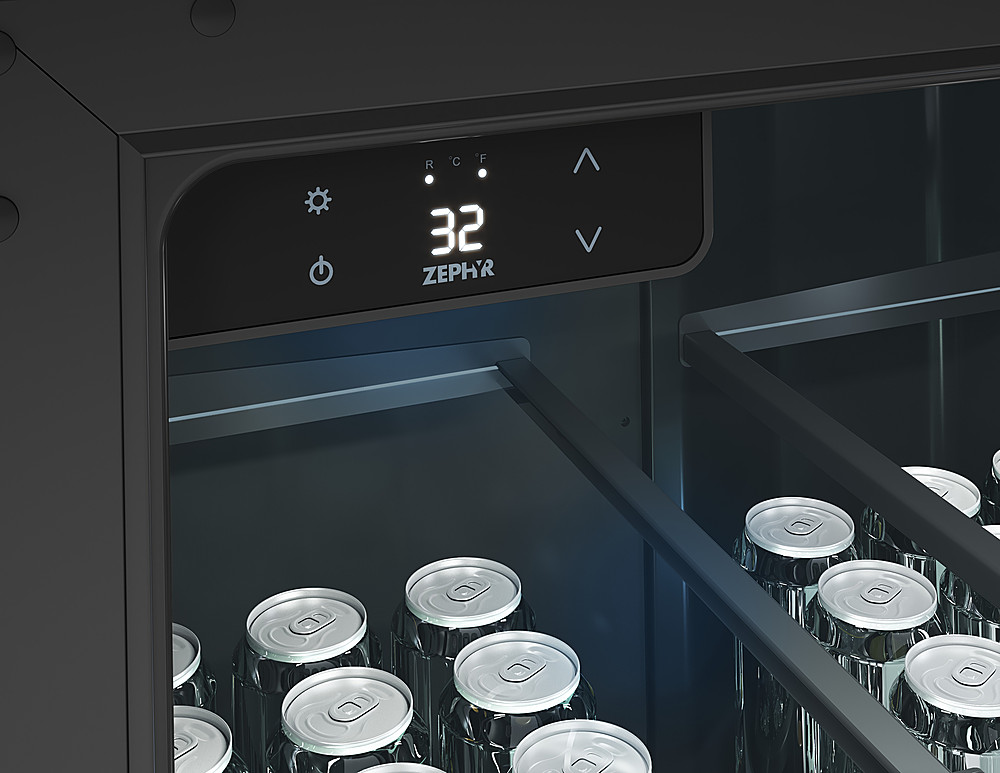 Alt View 23. Zephyr - Presrv 5.6 cu. ft. Convertible Outdoor Beer Kegerator with 107-Can Beverage Storage - Stainless Steel.