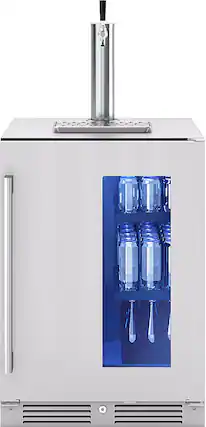 Front. Zephyr - Presrv 5.6 cu. ft. Convertible Beer Kegerator with 107-Can Beverage Storage - Stainless Steel.