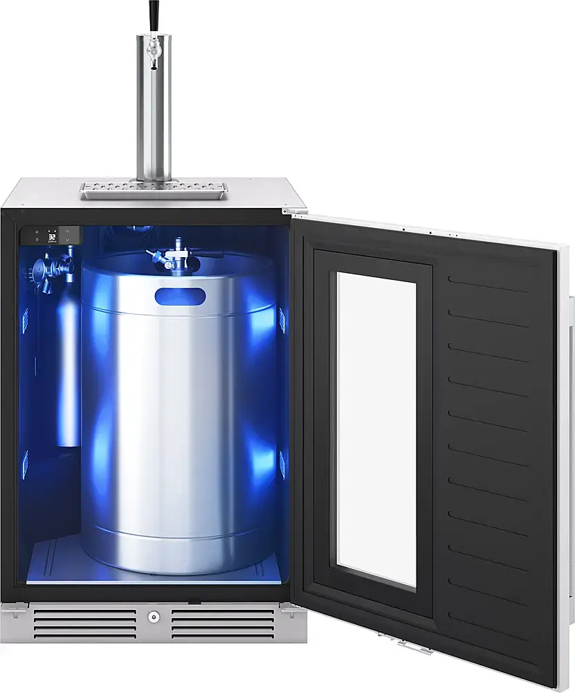 Alt View 18. Zephyr - Presrv 5.6 cu. ft. Convertible Beer Kegerator with 107-Can Beverage Storage - Stainless Steel.