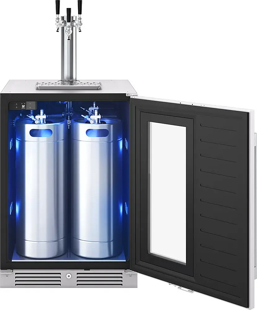 Alt View 20. Zephyr - Presrv 5.6 cu. ft. Convertible Beer Kegerator with 107-Can Beverage Storage - Stainless Steel.