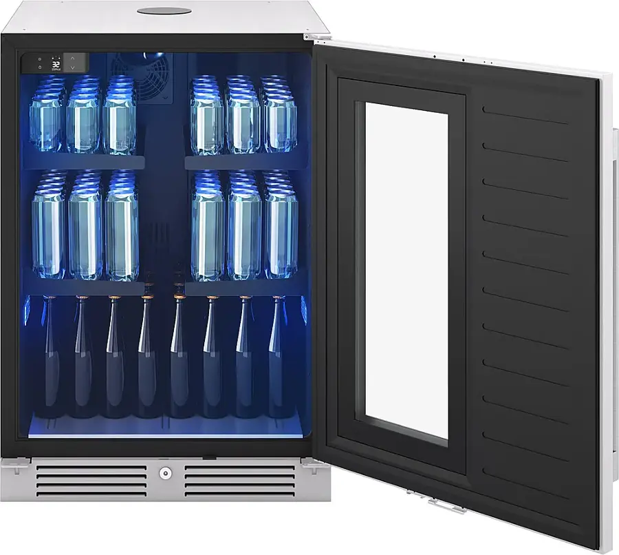 Alt View 21. Zephyr - Presrv 5.6 cu. ft. Convertible Beer Kegerator with 107-Can Beverage Storage - Stainless Steel.