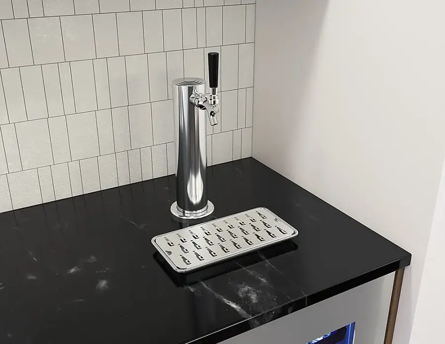 Alt View 24. Zephyr - Presrv 5.6 cu. ft. Convertible Beer Kegerator with 107-Can Beverage Storage - Stainless Steel.
