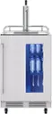 Left. Zephyr - Presrv 5.6 cu. ft. Convertible Beer Kegerator with 107-Can Beverage Storage - Stainless Steel.