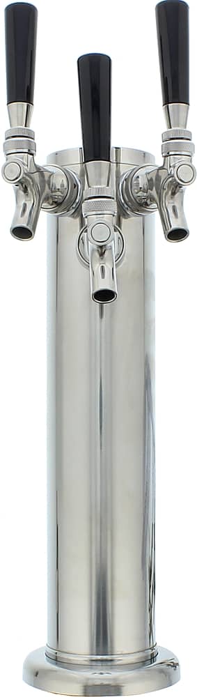 Front. Zephyr - Presrv Triple Tap Kit Accessory for PRKB Kegerators - stainless steel.