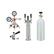 Left. Zephyr - Presrv Triple Tap Kit Accessory for PRKB Kegerators - stainless steel.