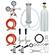 Angle. Zephyr - Presrv Double Tap Kit Accessory for PRKB Kegerators - stainless steel.