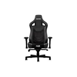 Next Level Racing - Elite Gaming Leather and Suede Chair - Black - Front_Zoom