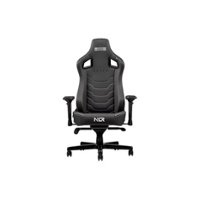 Next Level Racing - Elite Gaming Leather Chair - Black - Front_Zoom