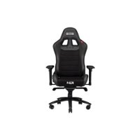 Next Level Racing - Pro Gaming Leather and Suede Chair - Black - Front_Zoom