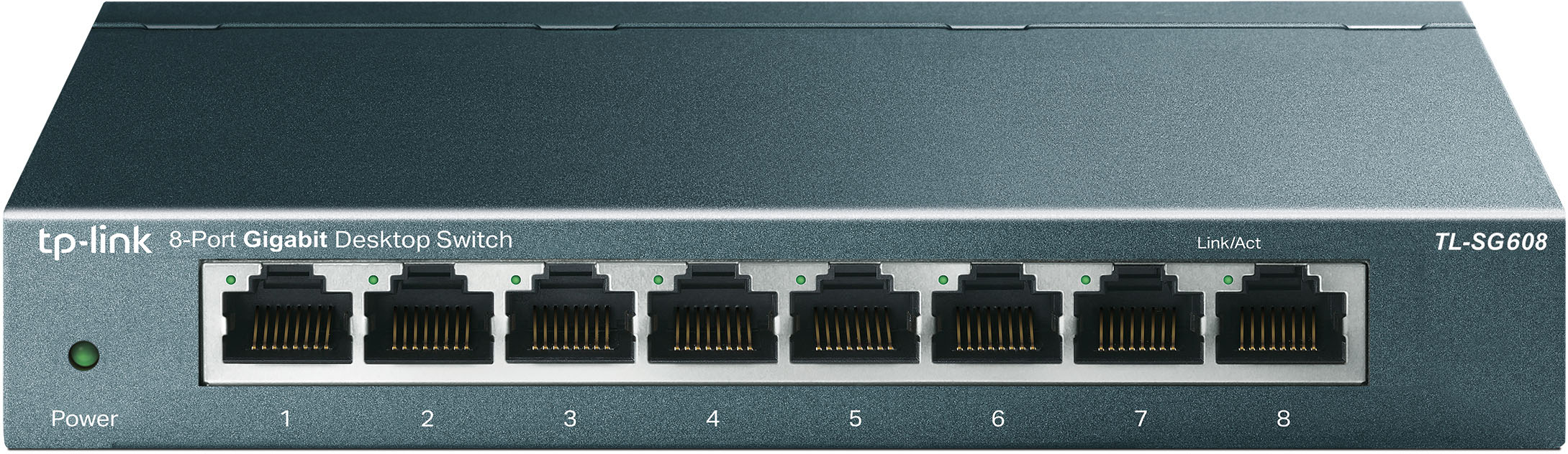 TP-Link - 8-Port 10/100/1000 Mbps Unmanaged Switch - Black