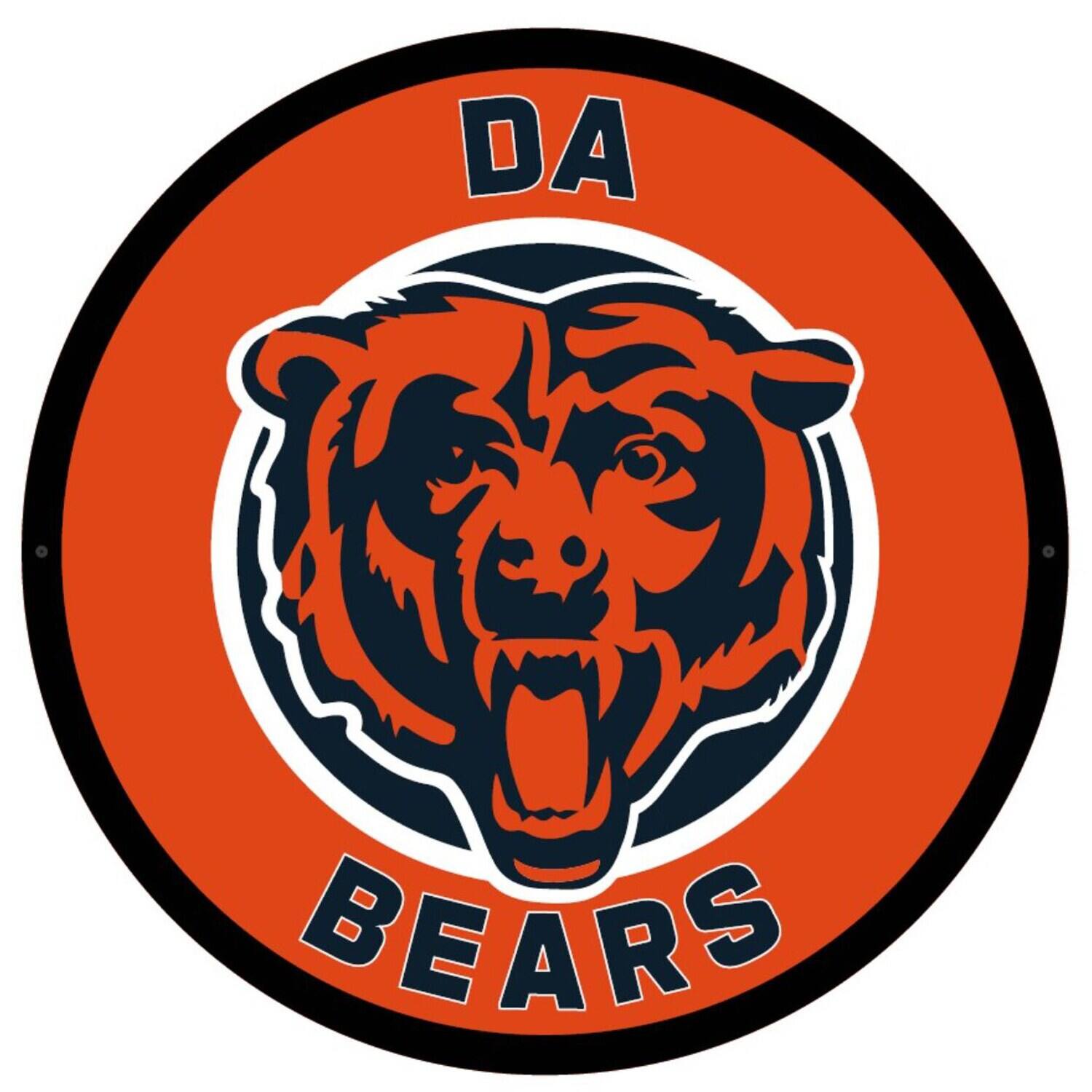 Alt View 1. Evergreen Enterprises - Chicago Bears 23" LED Slogan Round Wall Sign - Multicolor.