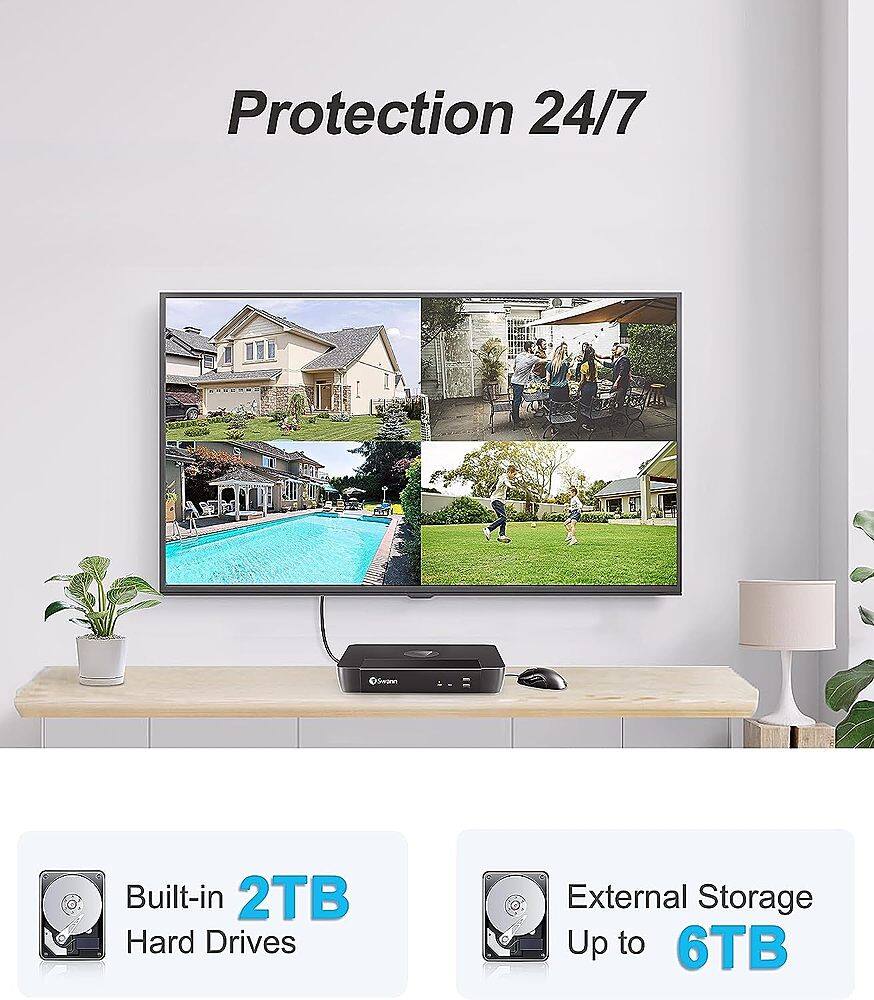Protection 24/7 Built-in 2TB Hard Drives External Storage Up to 6TB