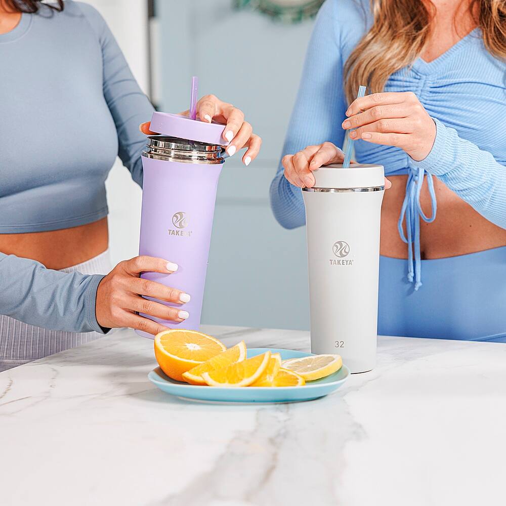 Alt View 15. Takeya - 32oz Tumbler with Straw and Lid - Lavender Field.