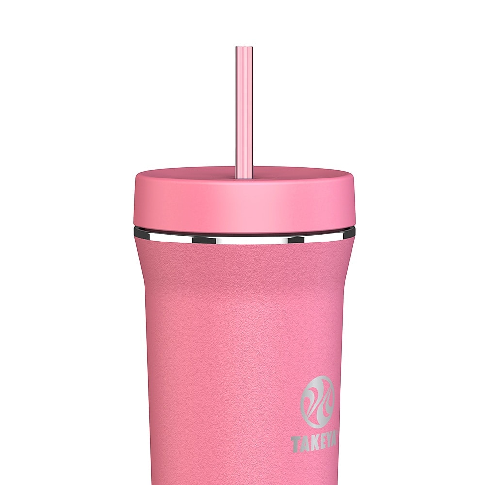 Alt View 11. Takeya - 32oz Tumbler with Straw and Lid - Pink Mimosa.