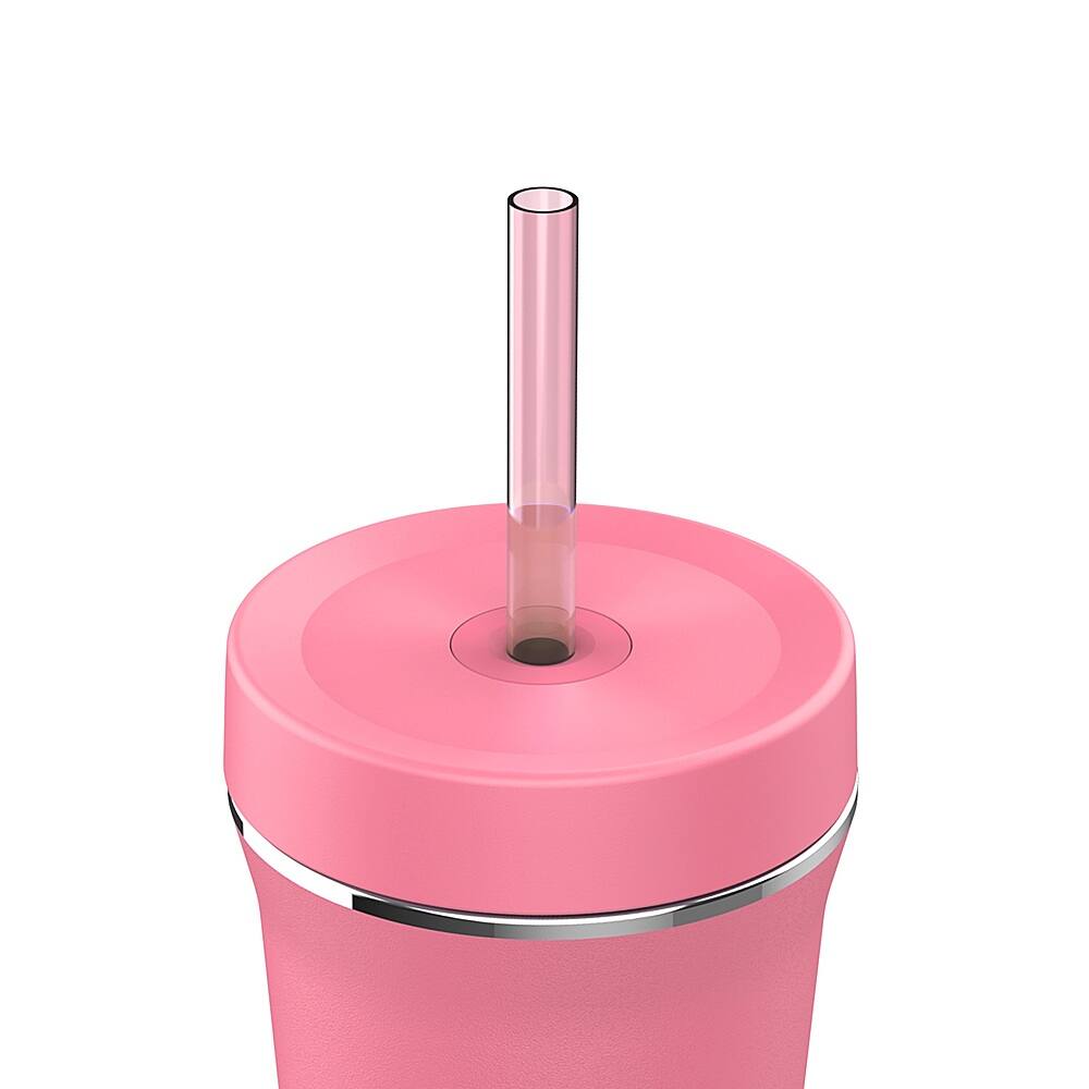 Left. Takeya - 32oz Tumbler with Straw and Lid - Pink Mimosa.