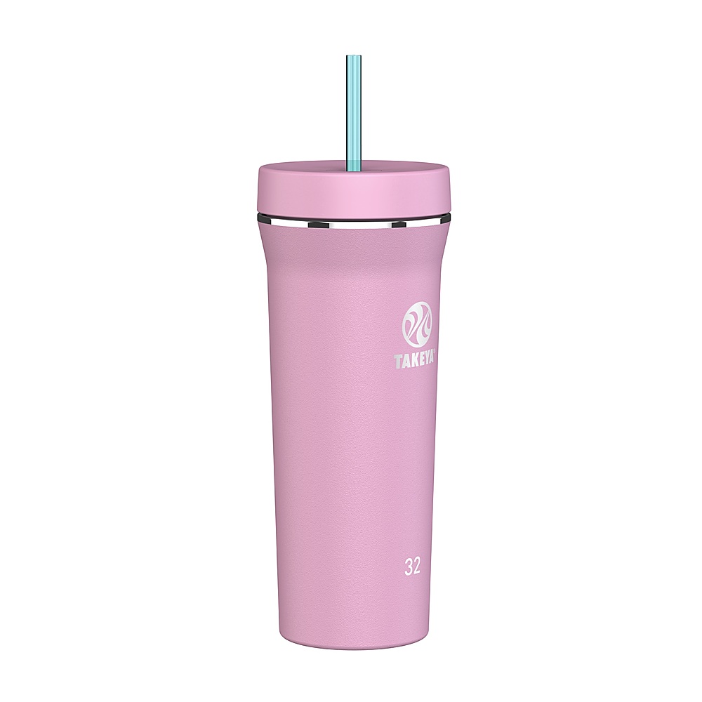 Angle View: Takeya - 32oz Tumbler with Straw and Lid - Pink Lavender