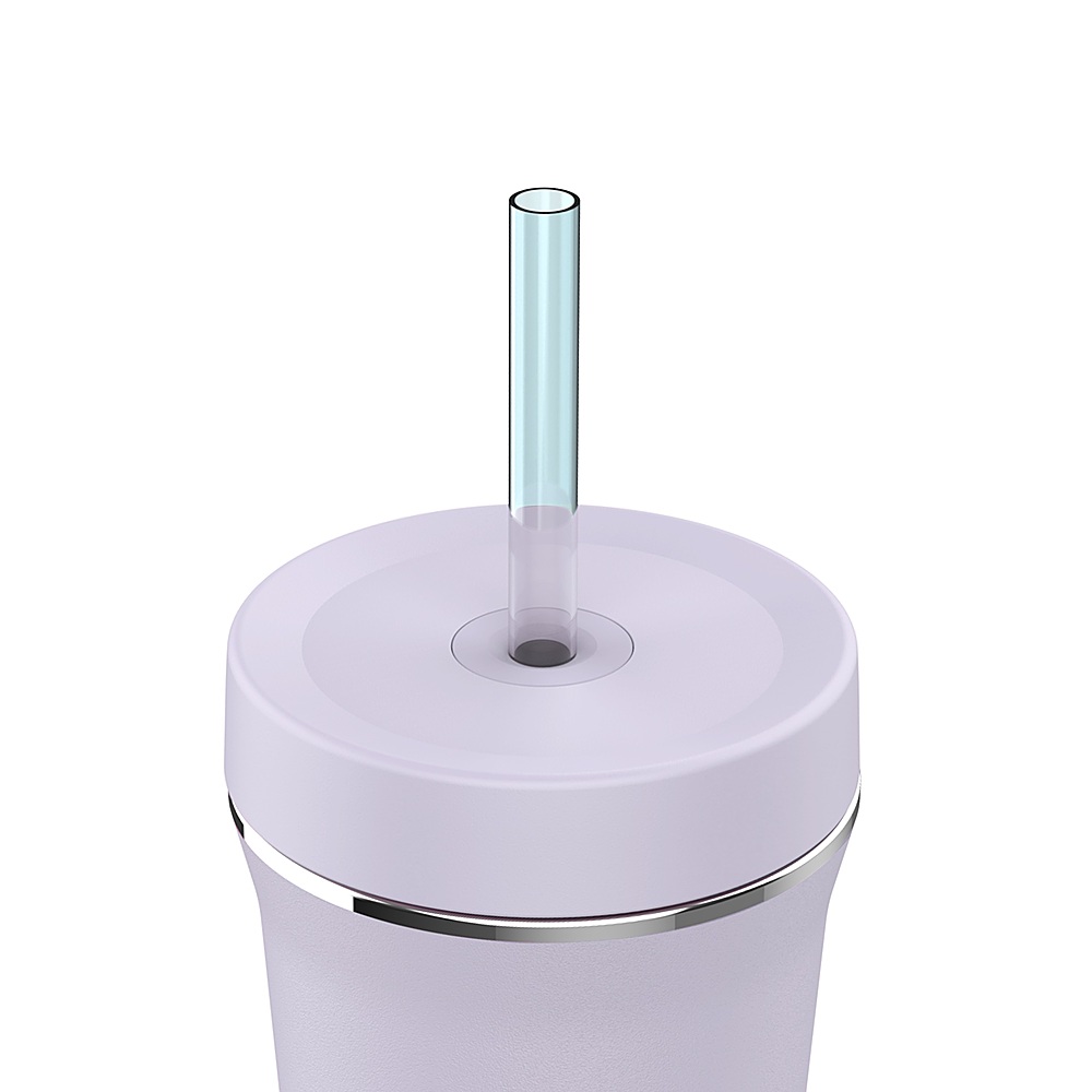 Left View: Takeya - 32oz Tumbler with Straw and Lid - Vivacity Purple
