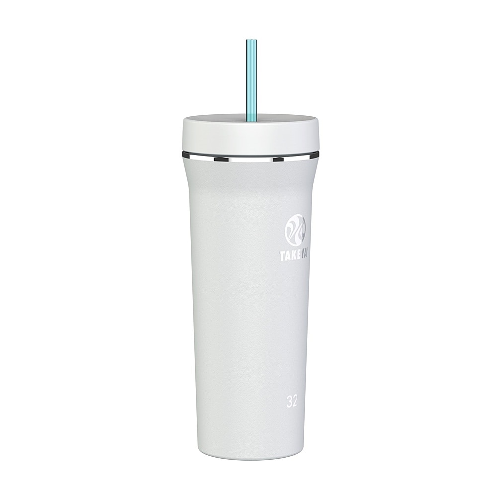 Angle. Takeya - 32oz Tumbler with Straw and Lid - Frost.