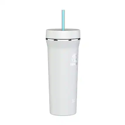 Angle. Takeya - 32oz Tumbler with Straw and Lid - Frost.