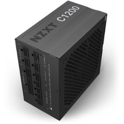 NZXT - C1200 80 Plus Gold Fully-Modular Low Noise ATX 3.0 PSU - Black - Front_Zoom