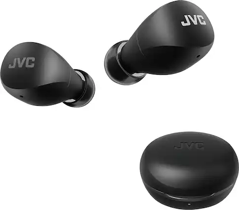 Front. JVC - True Wireless Headphones - Black.