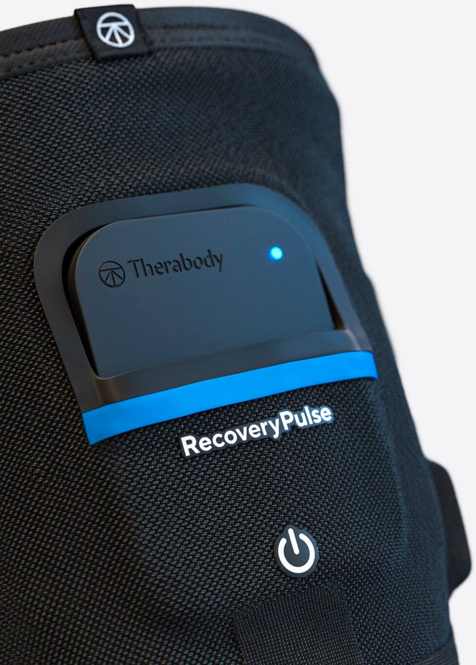Angle View: Therabody - Recovery Pulse Calf Sleeve Medium - Black