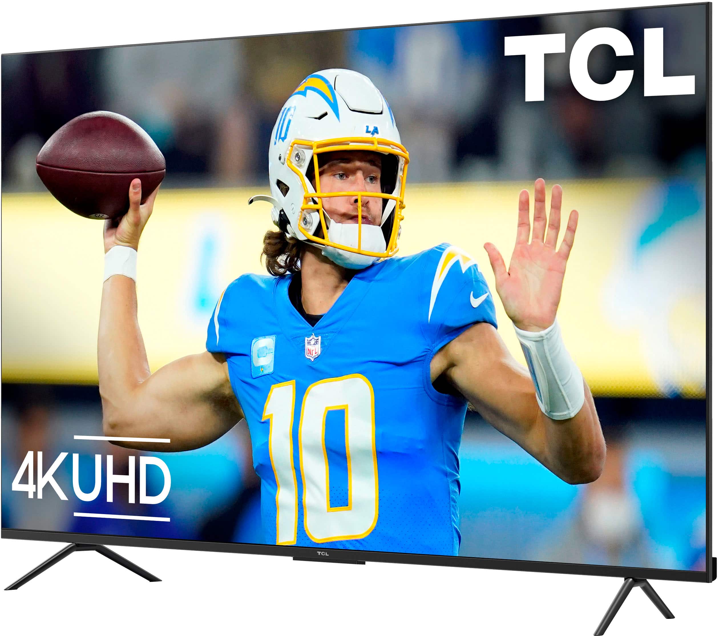 Left. TCL - 85" Class S4 S-Class 4K UHD HDR LED Smart TV with Google TV - Black.