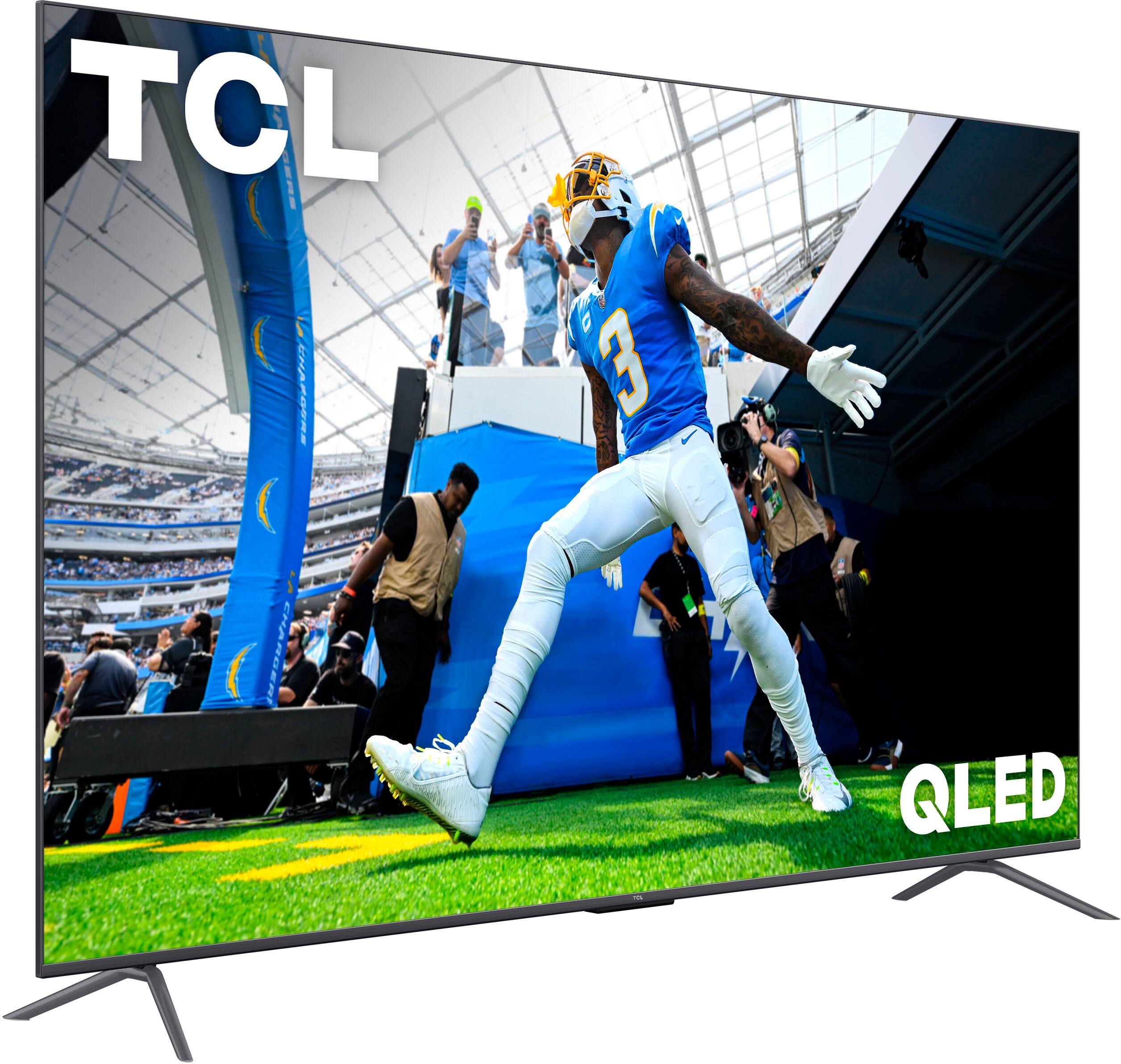 Angle. TCL - 85" Class Q6 Q-Class 4K QLED HDR Smart TV with Google TV - Black.
