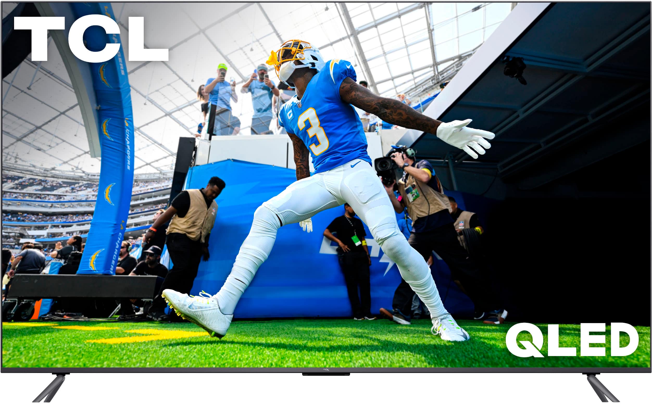 Front. TCL - 85" Class Q6 Q-Class 4K QLED HDR Smart TV with Google TV - Black.