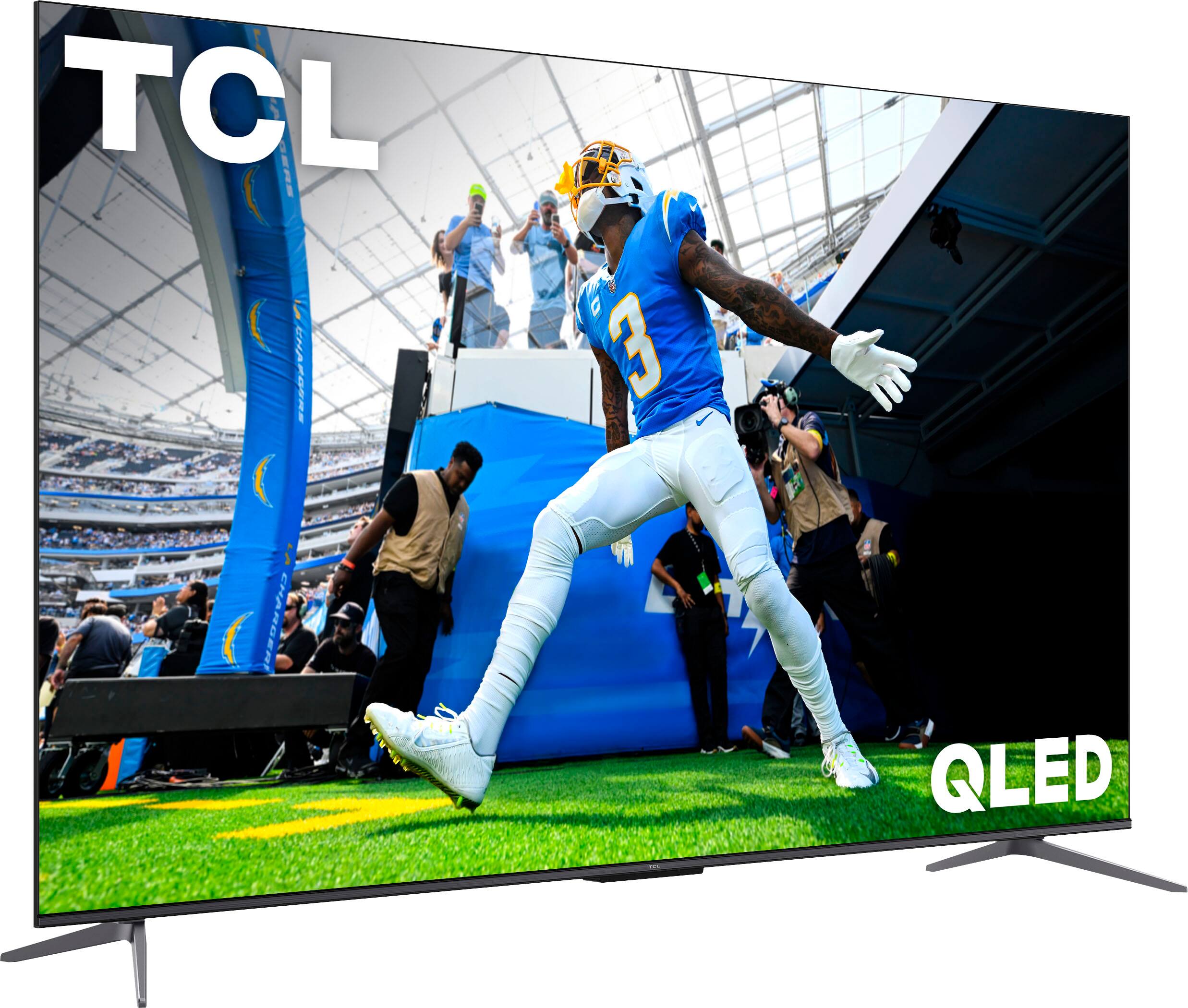 Angle. TCL - 65" Class Q6 Q-Class 4K QLED HDR Smart TV with Google TV - Black.